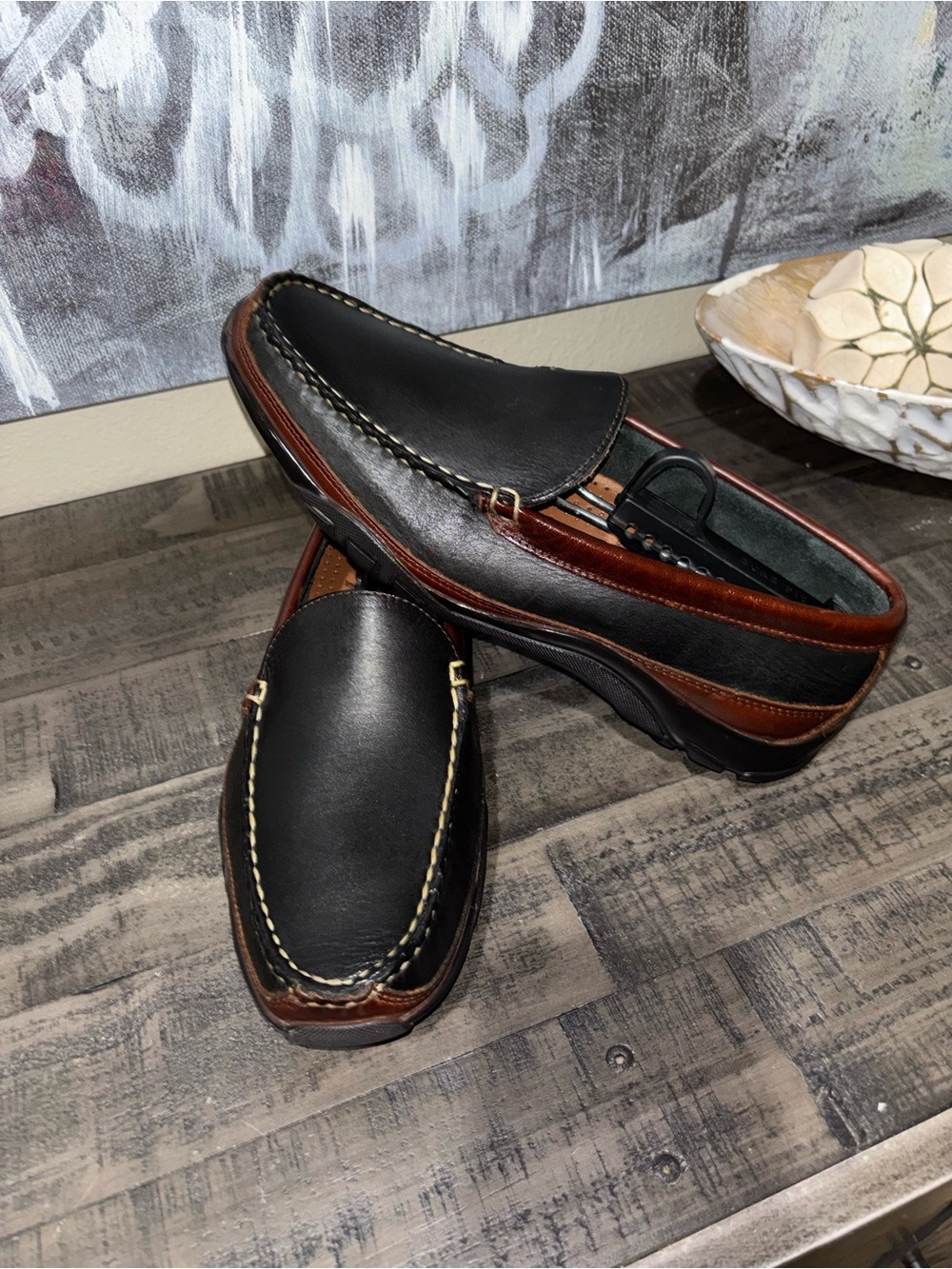 Allen Edmonds Boulder leather driving moccasins MENS - Picture 11 of 16